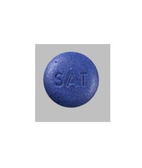 Pill SAT 109 is Uribel Tabs benzoic acid 9 mg / hyoscyamine sulfate 0.12 mg / methenamine 81.6 mg / methylene blue 10.8 mg / phenyl salicylate 36.2 mg