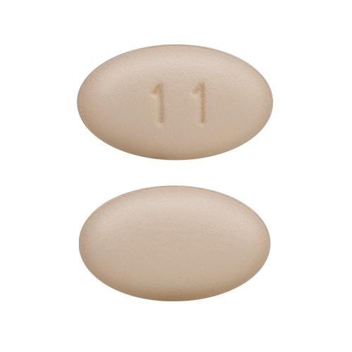 Pill 11 Yellow Oval is Tadalafil
