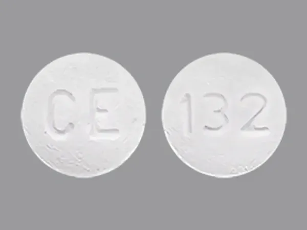 Pill CE 132 White Round is Risperidone