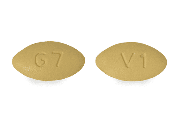 Pill V1 G7 Yellow Oval is Gabapentin