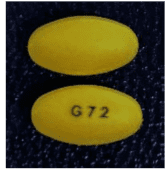 Pill G72 Yellow Oval is Pantoprazole Sodium Delayed-Release