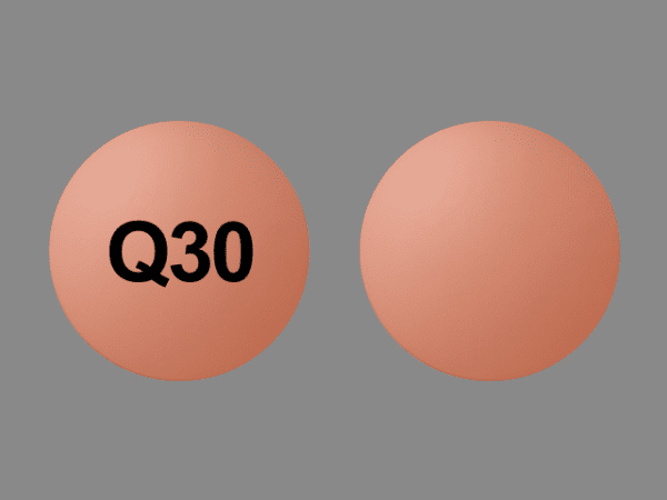 Pill Q30 Orange Round is Austedo XR