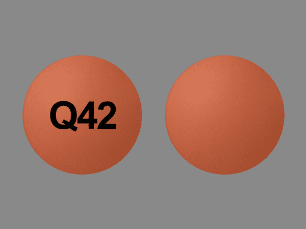Pill Q42 Orange Round is Austedo XR