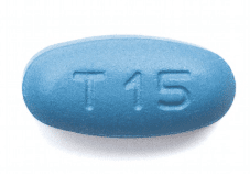 Pill T15 Blue Oval is Lacosamide