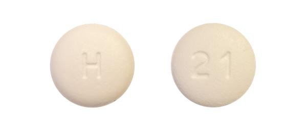 Pill H 21 White Round is Erlotinib Hydrochloride
