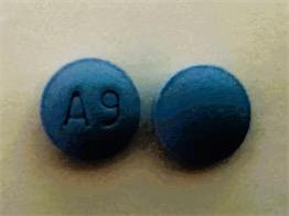 Pill A9 Blue Round is Fluphenazine Hydrochloride