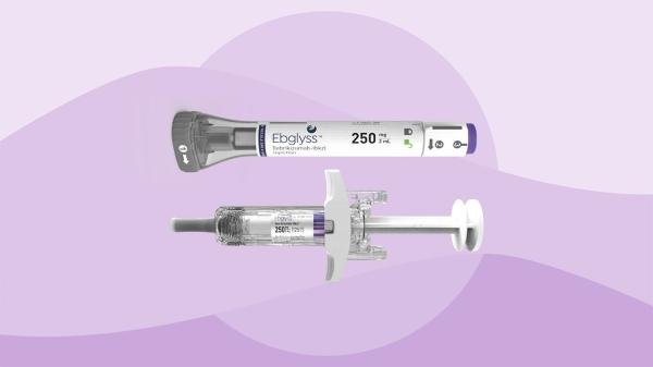 Pill medicine is Ebglyss 250 mg/2 mL injection