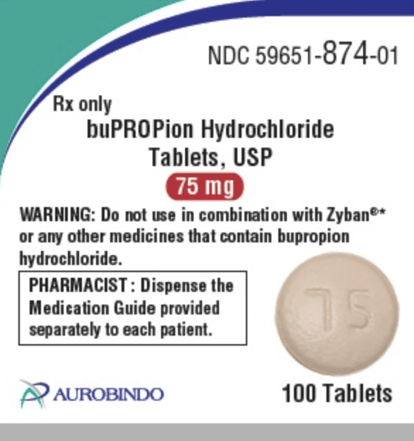 Bupropion hydrochloride 75 mg B 75