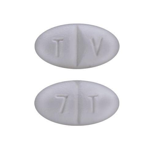 Pill T V 7 T White Oval is Tramadol Hydrochloride