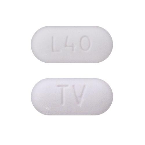 Pill TV L40 White Capsule/Oblong is Lisdexamfetamine Dimesylate (Chewable)