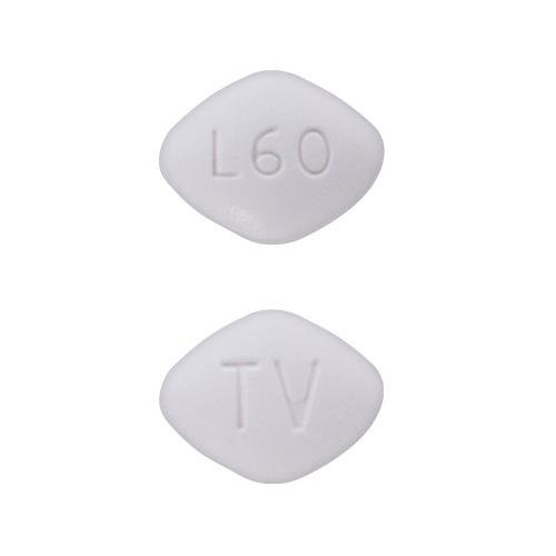 Pill TV L60 White Four-sided is Lisdexamfetamine Dimesylate (Chewable)