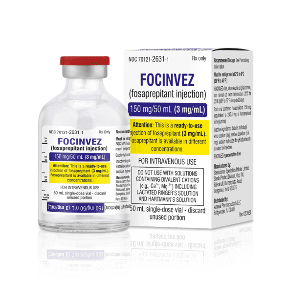 Pill medicine is Focinvez 150 mg/50 mL (3 mg/mL) injection