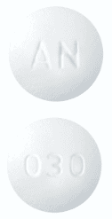 Pill AN 030 White Round is Pitavastatin Calcium