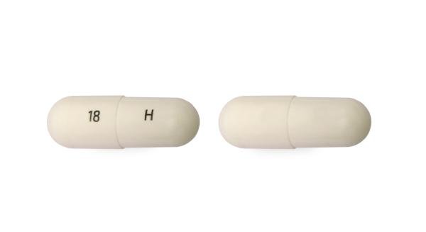 Pill 18 H White Capsule/Oblong is Temozolomide