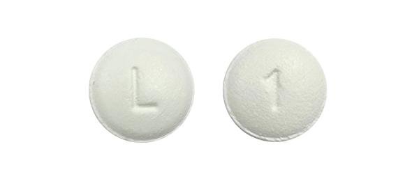 Pill L 1 White Round is Lurasidone Hydrochloride