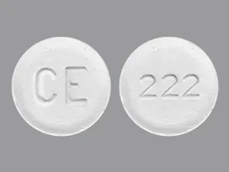 Pill CE 222 White Round is Hyoscyamine Sulfate (Sublingual)
