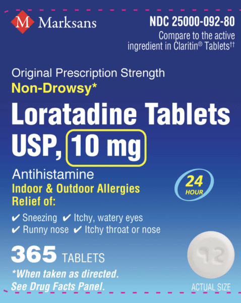 Pill 92 White Round is Loratadine