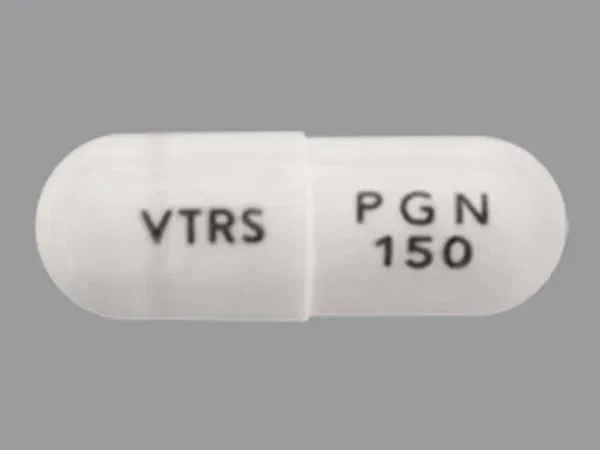 Pill VTRS PGN 150 White Capsule/Oblong is Lyrica