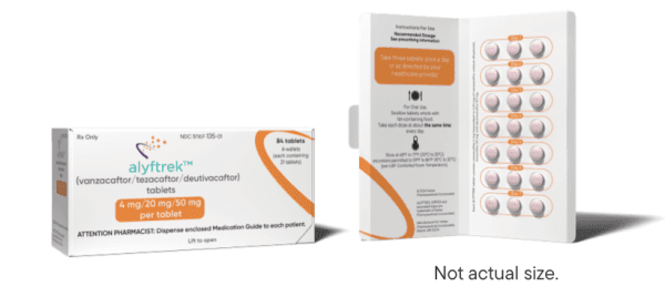 Alyftrek deutivacaftor 50 mg / tezacaftor 20 mg / vanzacaftor 4 mg V4
