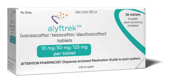 Alyftrek deutivacaftor 125 mg / tezacaftor 50 mg / vanzacaftor 10 mg V10
