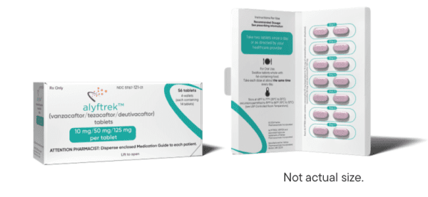 Alyftrek deutivacaftor 125 mg / tezacaftor 50 mg / vanzacaftor 10 mg V10