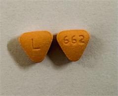 Pill L 662 Pink Three-sided is Ivabradine Hydrochloride