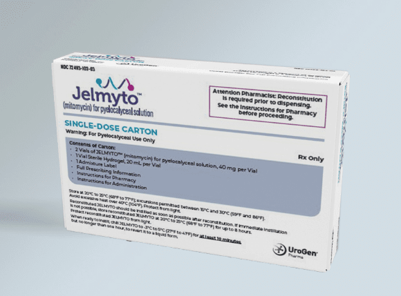 Pill medicine is Jelmyto kit containing 2 x 40 mg lyophilized powder for pyelocalyceal solution