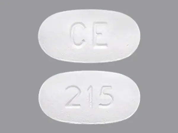 Pill CE 215 White Capsule/Oblong is Pravastatin Sodium
