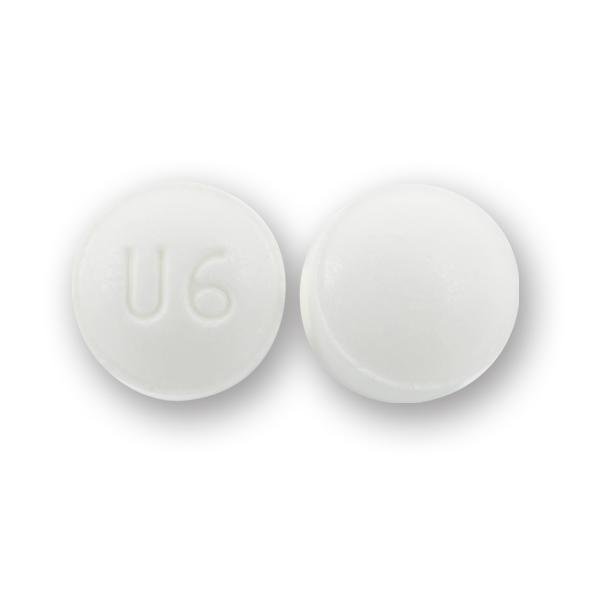 Pill U6 White Round is Deflazacort