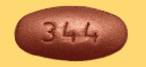 Pill 344 is Niferex vitamin C 175 mg / folate 1700 mcg / vitamin B12 25 mcg / iron 75 mg / zinc 15 mg / succinic acid 150 mg