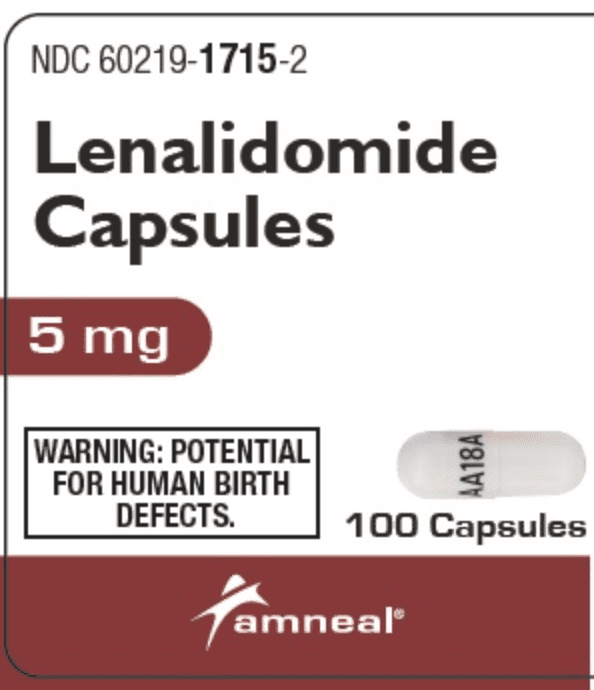 Pill AA18A White Capsule/Oblong is Lenalidomide