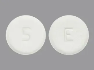 Pill E 5 White Round is Everolimus (for Oral Suspension)
