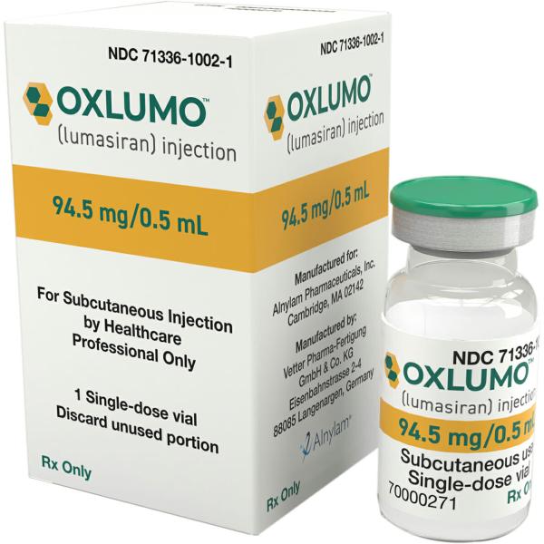 Pill medicine is Oxlumo 94.5 mg/0.5 mL injection