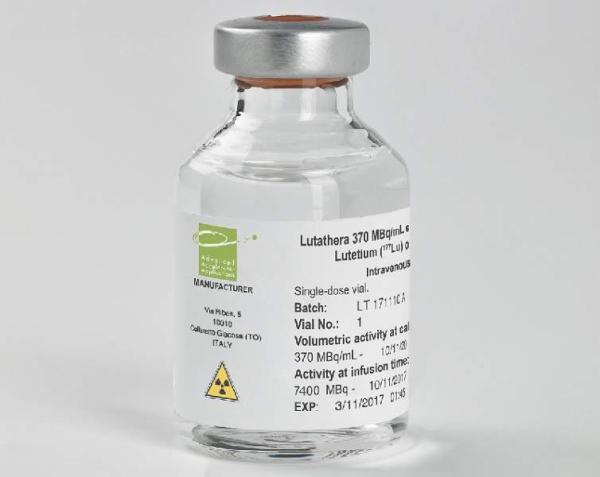 Pill medicine is Lutathera 370 MBq/mL (10 mCi/mL) injection