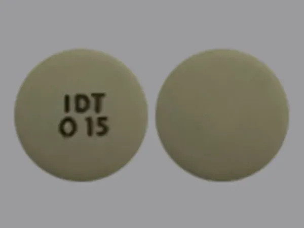 Pill IDT O 15 Green Round is Oxycodone Hydrochloride