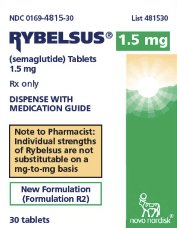 Pill novo 1.5 White Round is Rybelsus (formulation R2)