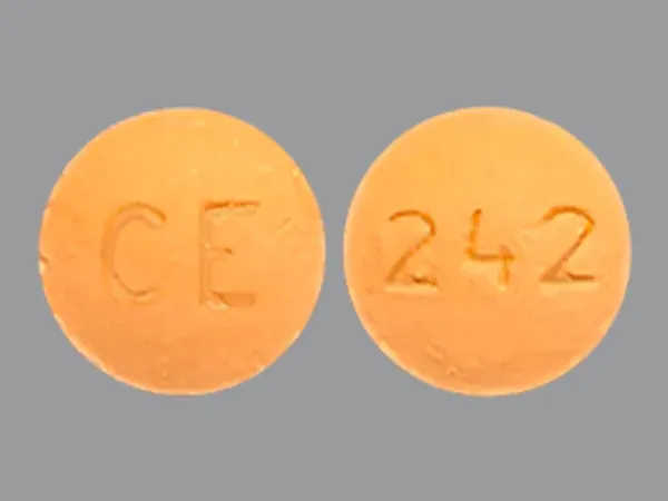 Pill CE 242 Orange Round is Thioridazine Hydrochloride