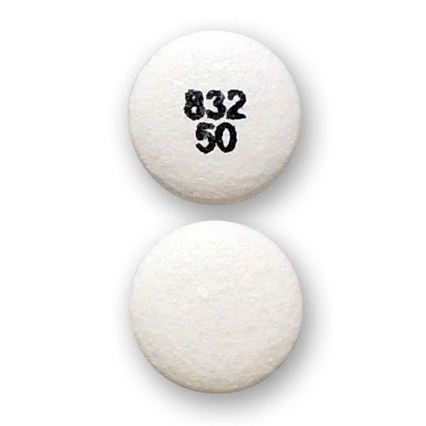 Pill 832 50 White Round is Chlorpromazine Hydrochloride