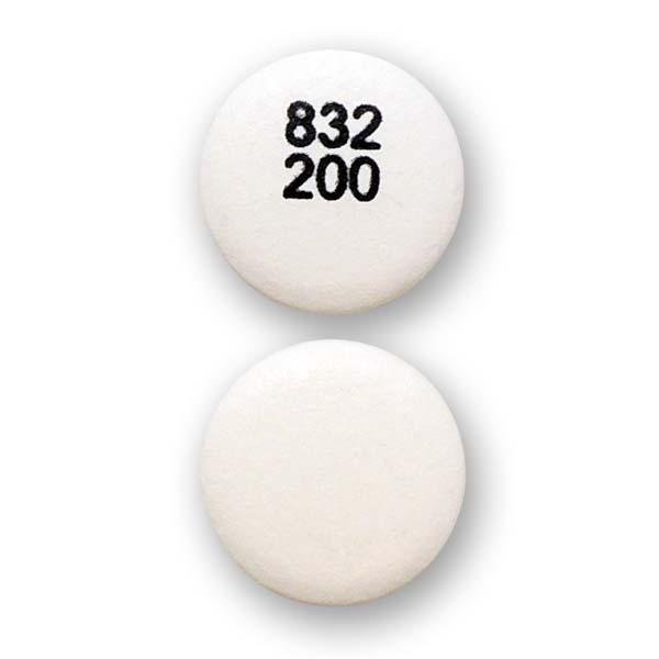 Chlorpromazine hydrochloride 200 mg 832 200