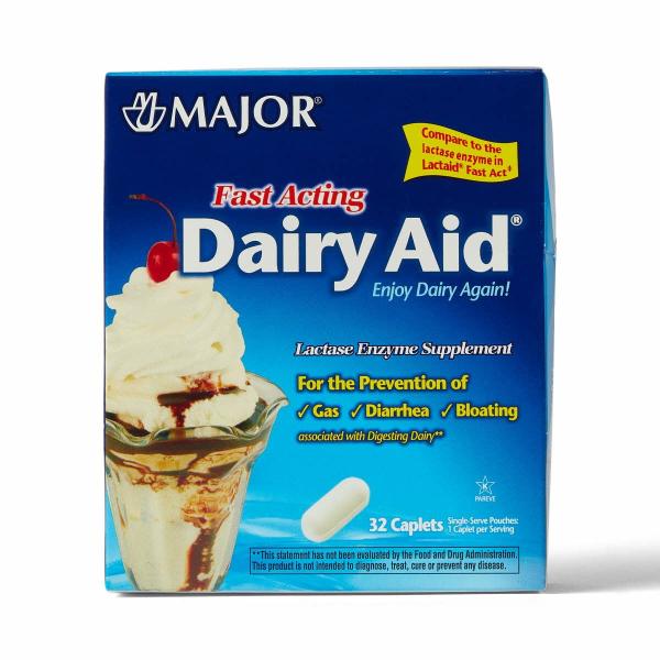 Dairy aid fast acting lactase 9,000 FCC units RP144