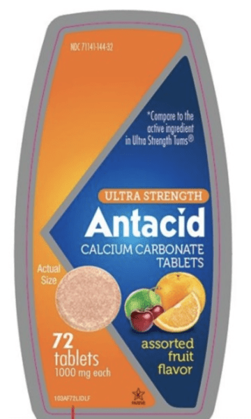 Pill RP144   is Calcium Carbonate (Chewable)