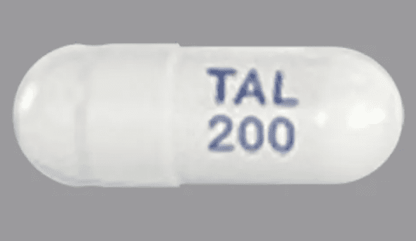 Pill TAL 200 White Capsule/Oblong is Ibtrozi