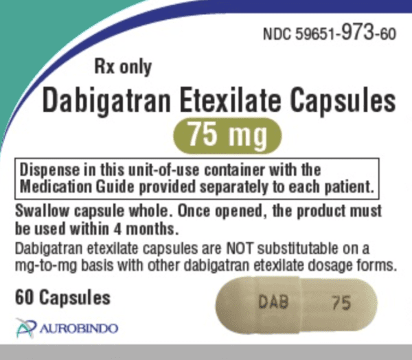 Dabigatran etexilate mesylate 75 mg DAB 75