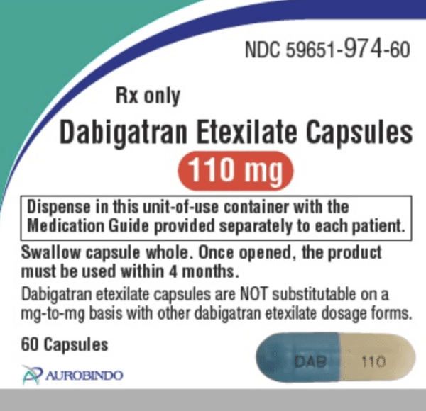 Dabigatran etexilate mesylate 110 mg DAB 110