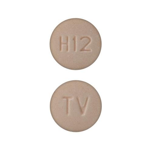 Pill TV H12 Orange Round is Hydrochlorothiazide
