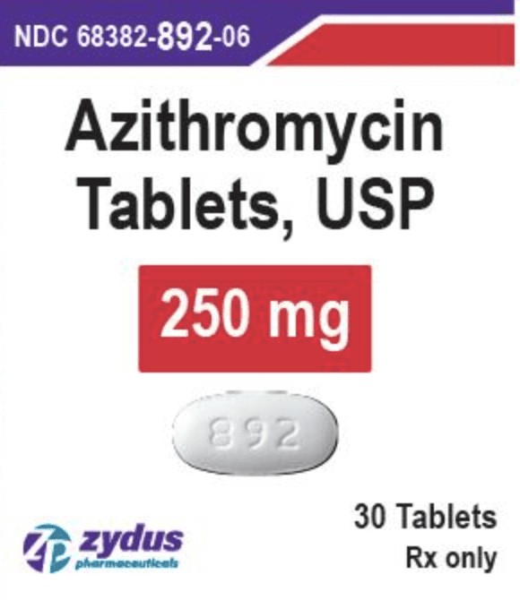 Azithromycin dihydrate 250 mg 892