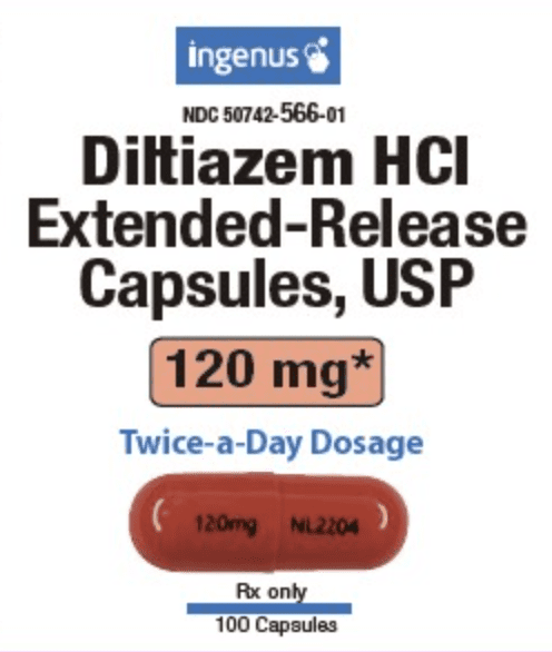 Pill 120 mg NL2204 Orange Capsule/Oblong is Diltiazem Hydrochloride Extended-Release