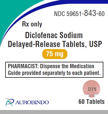 Pill D75 Pink Round is Diclofenac Sodium Delayed-Release