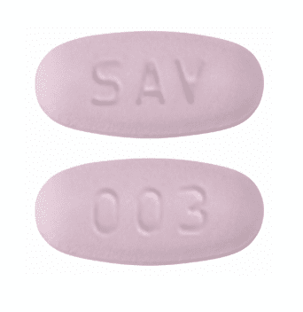 Pill SAV 003 is Sacubitril and Valsartan 97 mg / 103 mg