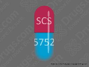 Pill SCS 5752 Red Capsule/Oblong is Piroxicam